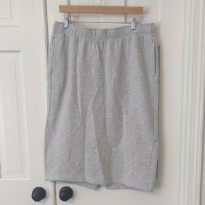 Zella Heather Gray Sweatshirt Midi Skirt, L